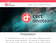 Tablet Screenshot of cert-devoteam.fr